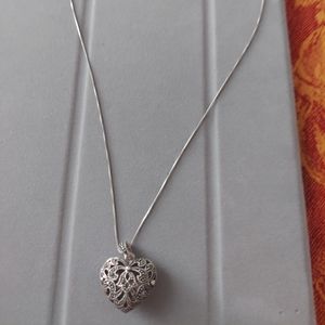 Silver Necklace with heart locket